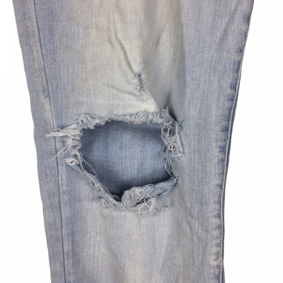 AMERICAN EAGLE Jeans Skinny Slim Distressed Light Wash Stretch Denim 12 Regular - Picture 8 of 16